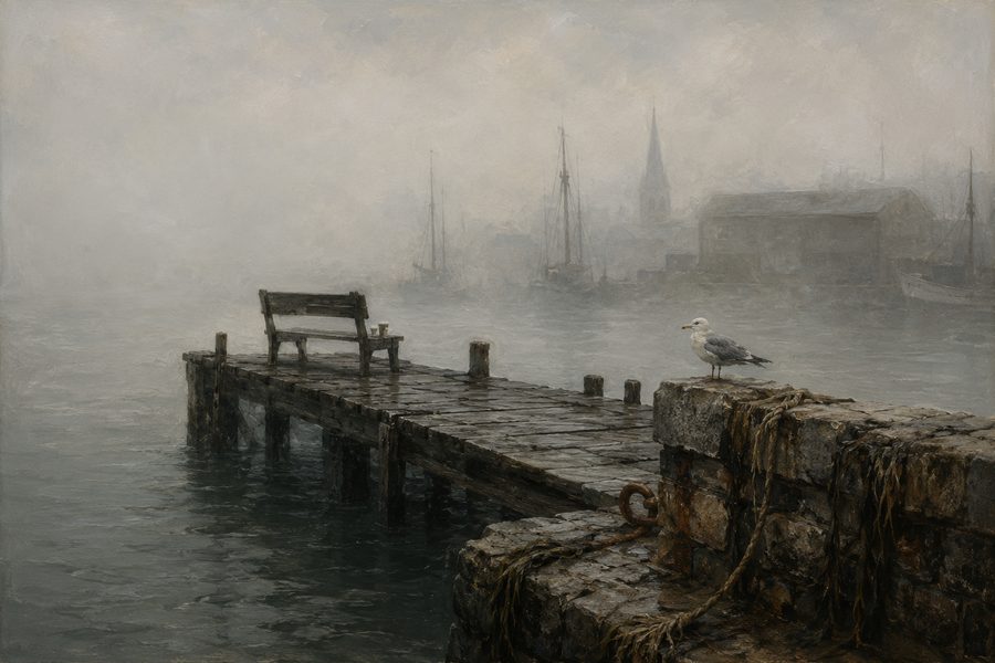 Concept art of the harbor at Saint's End